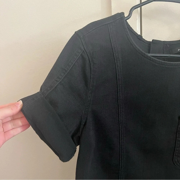 7 For All Mankind Gray Denim Top- Size XS; Never Worn - Picture 4 of 10